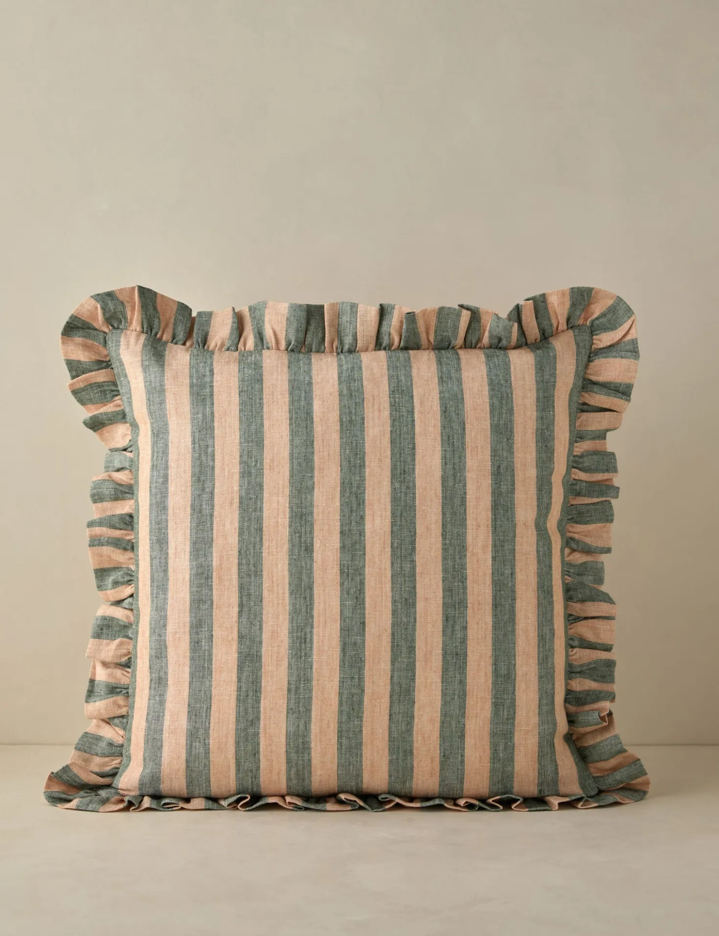 Amaroso Linen Ruffle Pillow