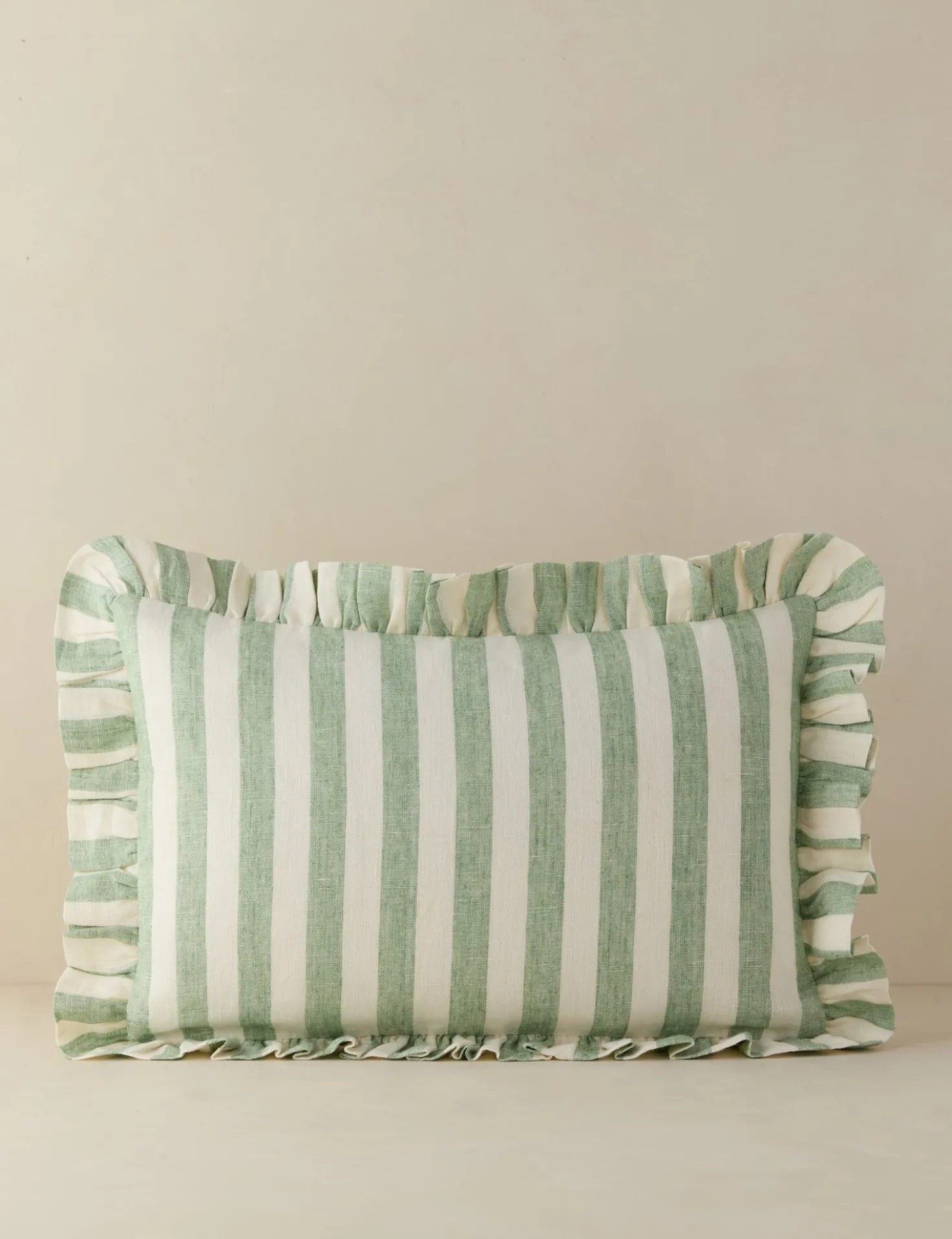 Amaroso Linen Ruffle Pillow