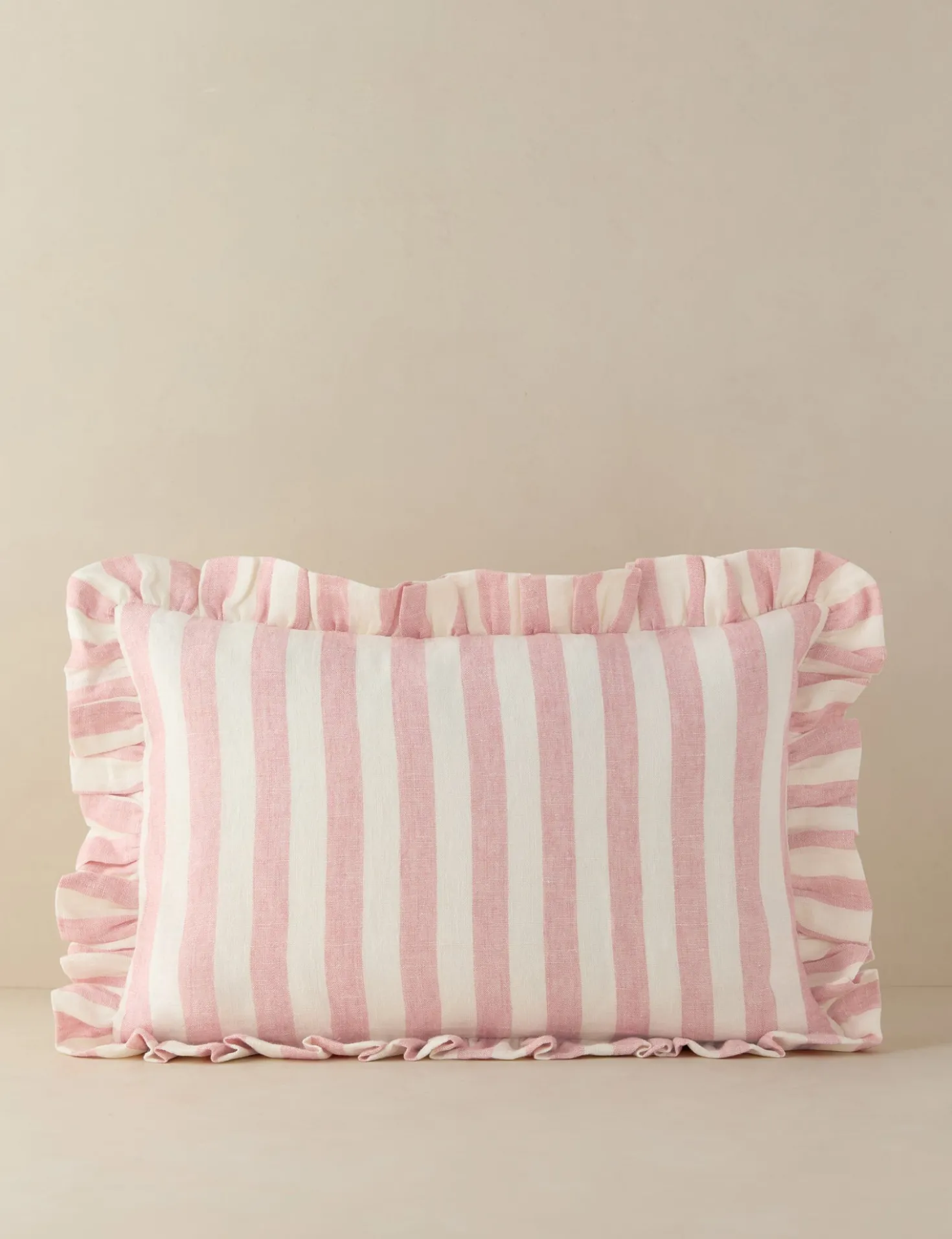 Amaroso Linen Ruffle Pillow