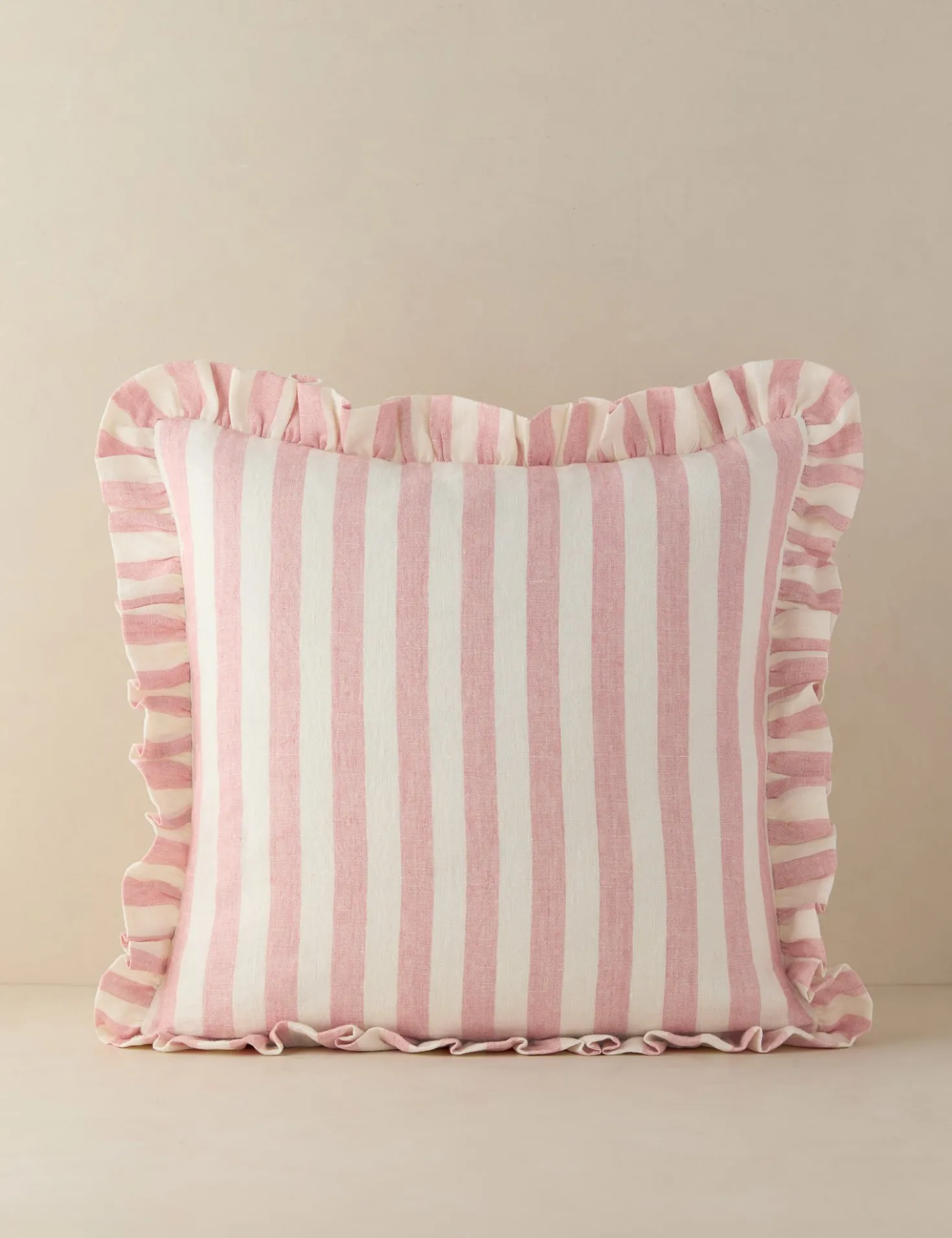 Amaroso Linen Ruffle Pillow
