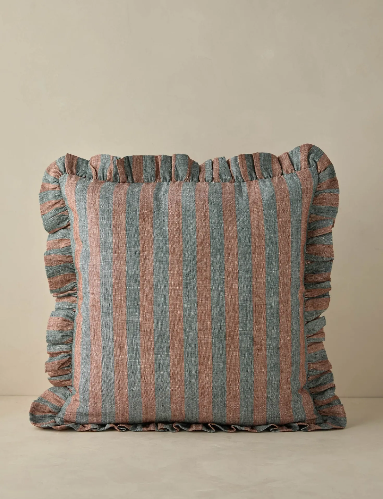 Amaroso Linen Ruffle Pillow