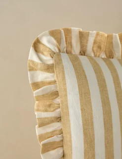 Amaroso Linen Ruffle Pillow