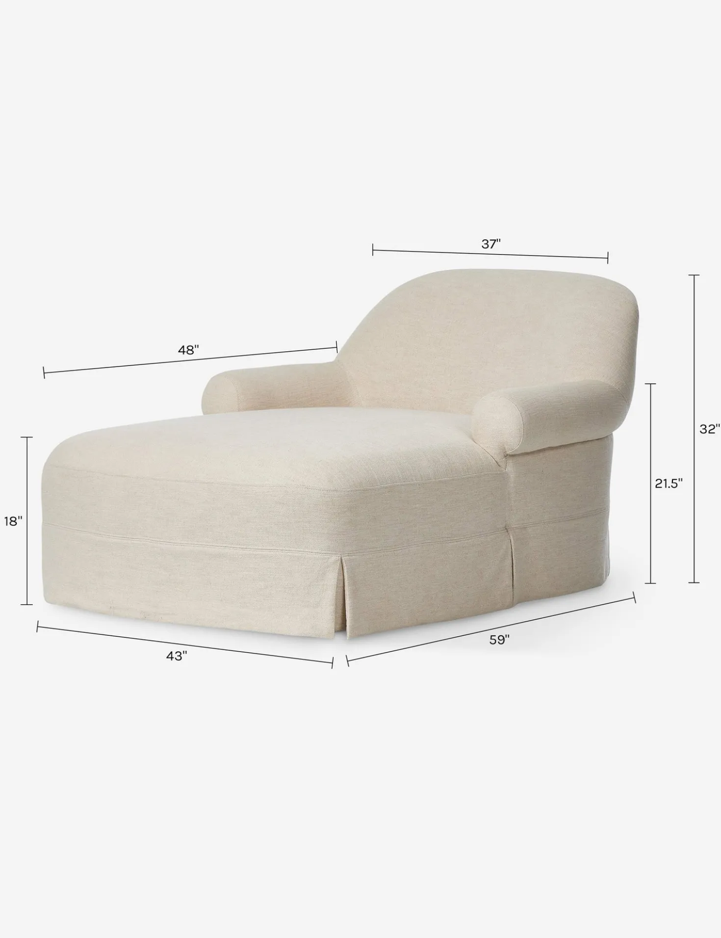 Arden Chaise by Amber Lewis x Four Hands