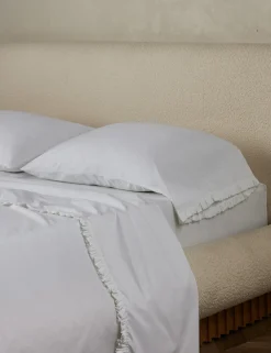Audrey Ruffle Cotton Percale Sheet Set by Pom Pom at Home