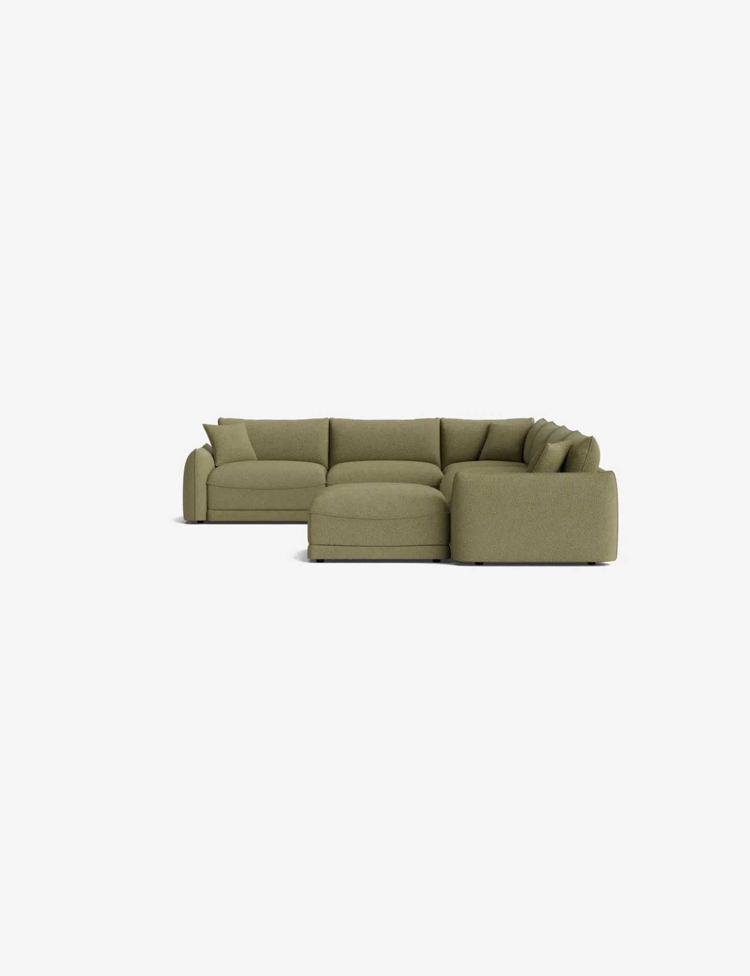 Balmer Modular Corner Sectional Sofa With Ottoman
