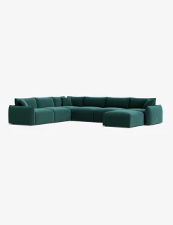 Balmer Modular Corner Sectional Sofa With Ottoman