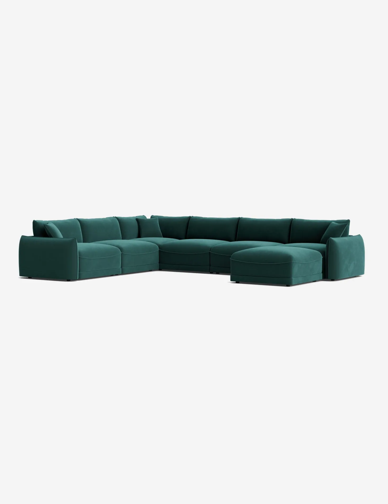 Balmer Modular Corner Sectional Sofa With Ottoman
