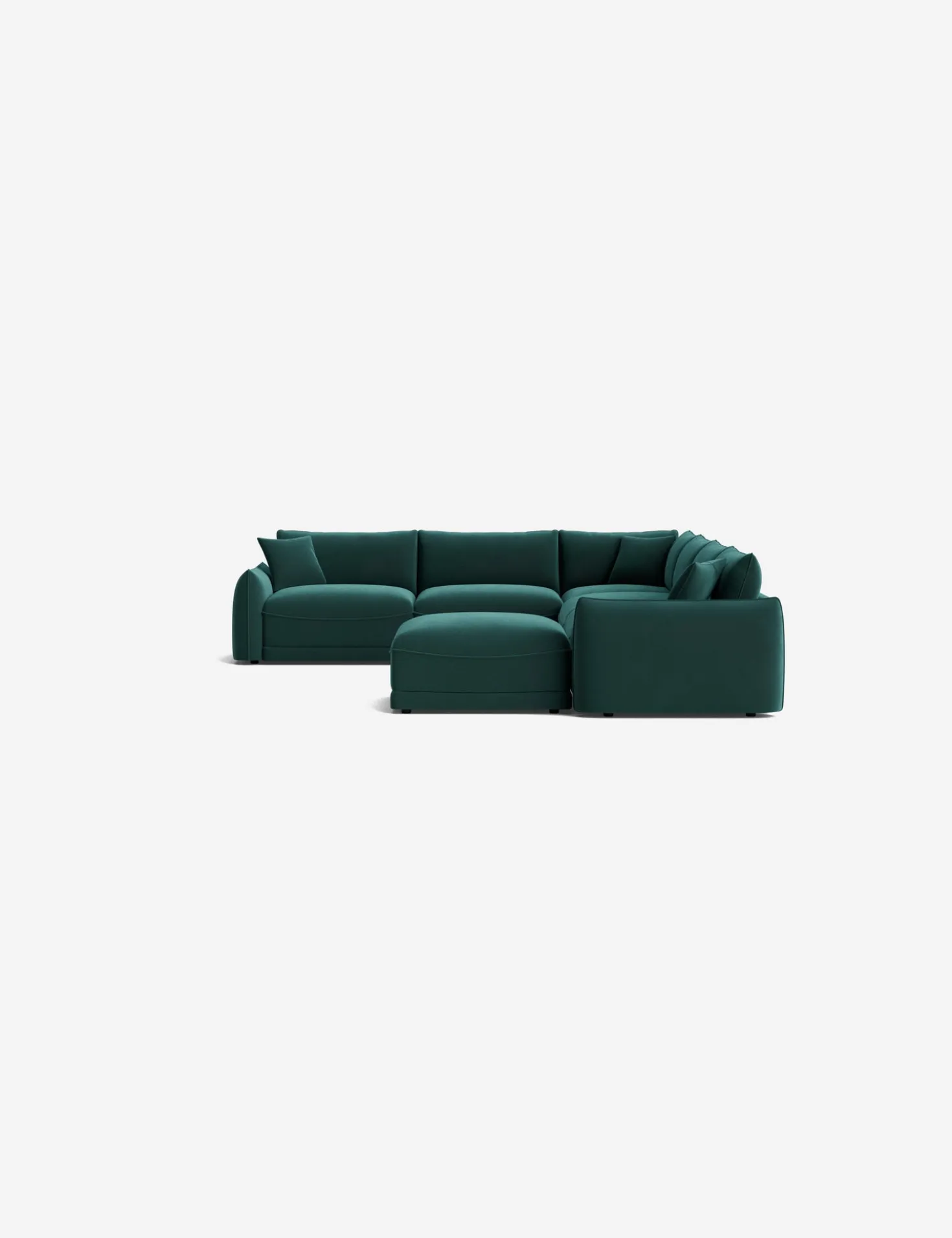 Balmer Modular Corner Sectional Sofa With Ottoman