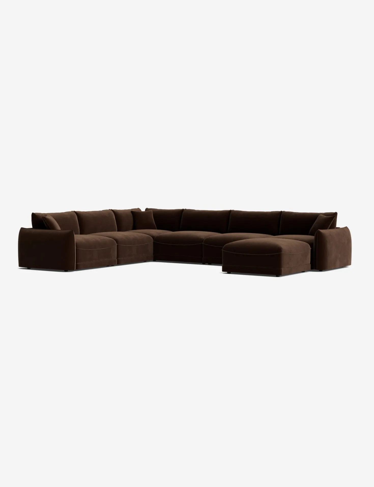 Balmer Modular Corner Sectional Sofa With Ottoman