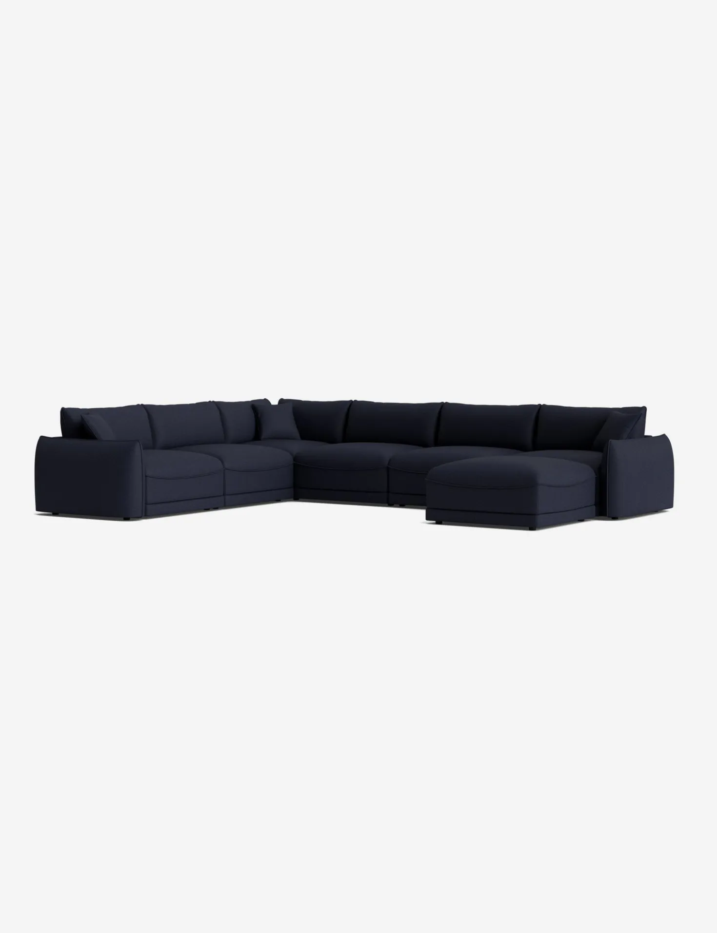 Balmer Modular Corner Sectional Sofa With Ottoman