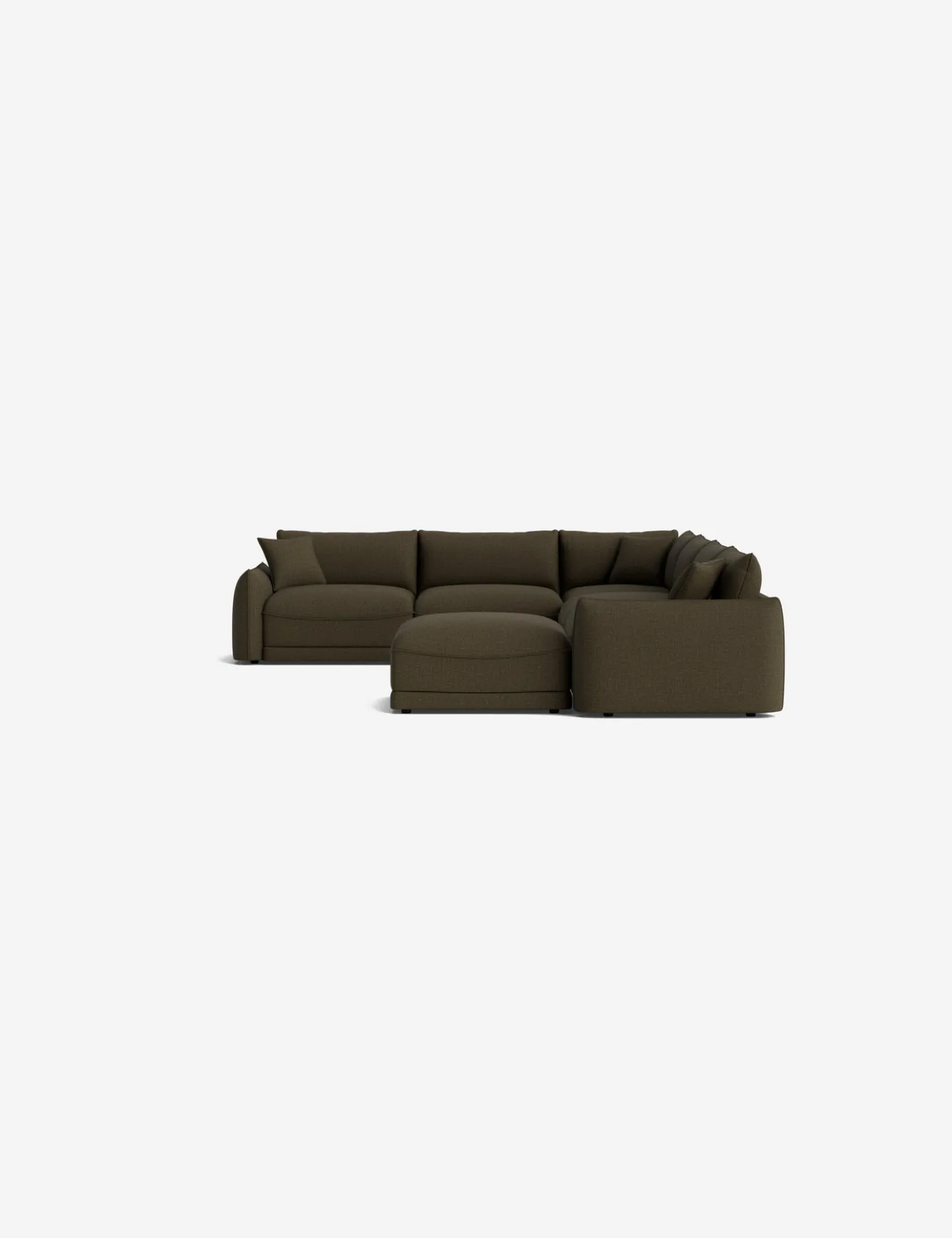 Balmer Modular Corner Sectional Sofa With Ottoman