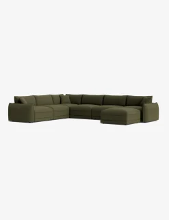Balmer Modular Corner Sectional Sofa With Ottoman