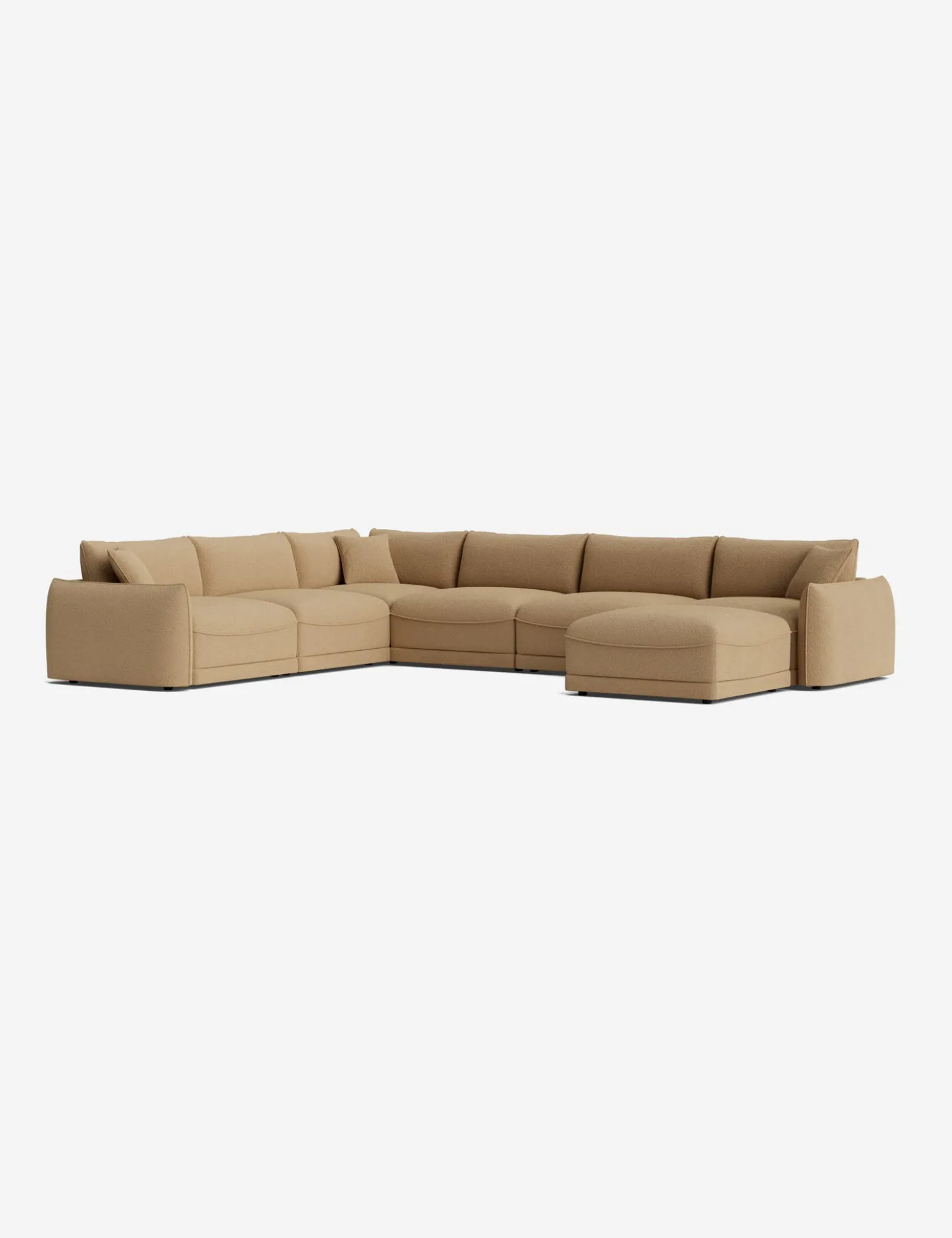 Balmer Modular Corner Sectional Sofa With Ottoman
