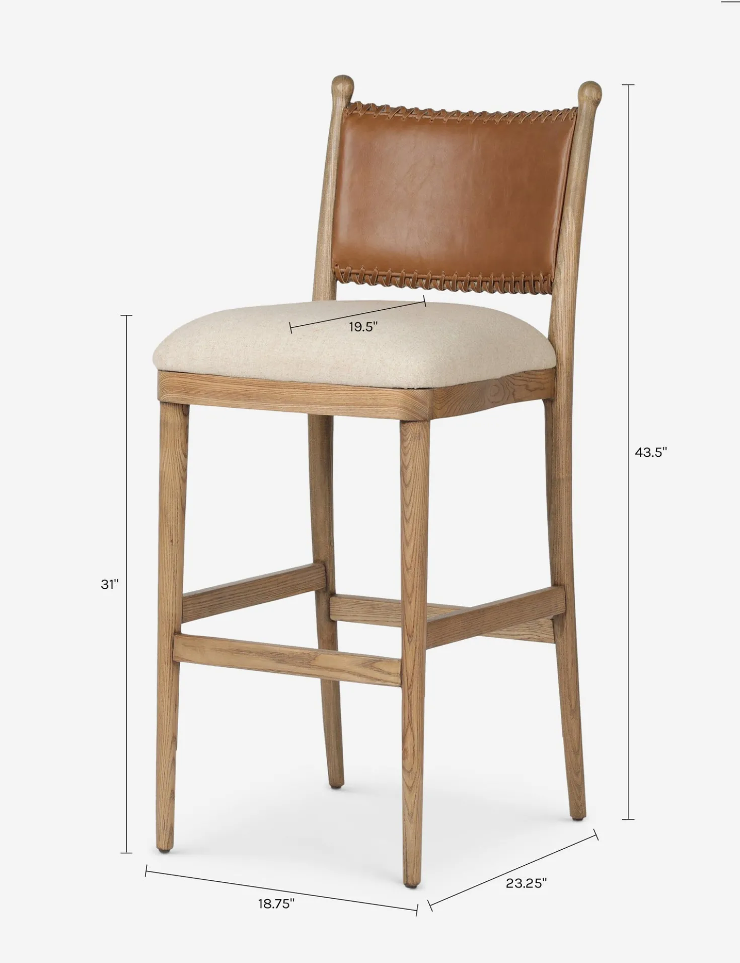 Bella Bar and Counter Stool by Amber Lewis x Four Hands