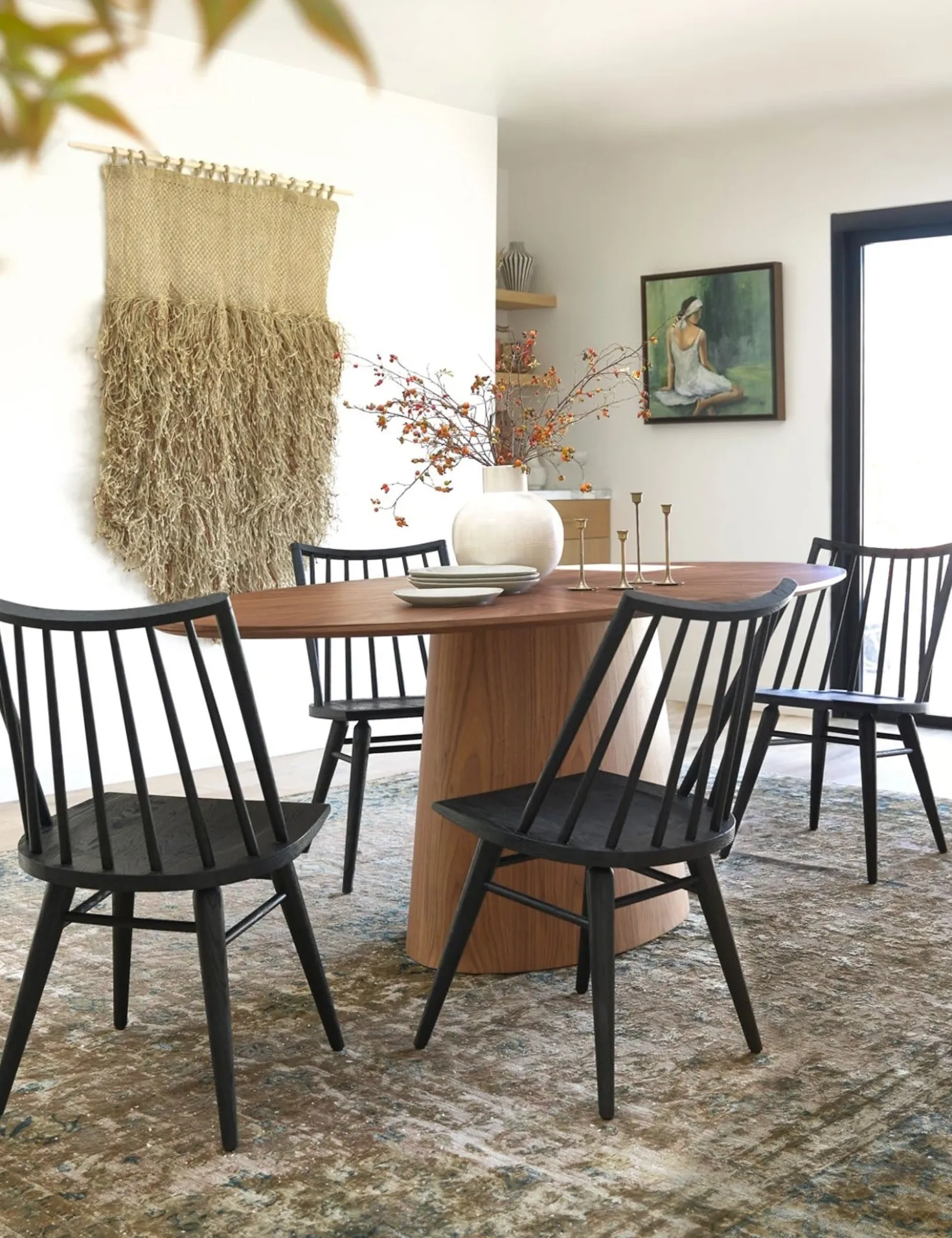 Beth Oval Dining Table, Brown