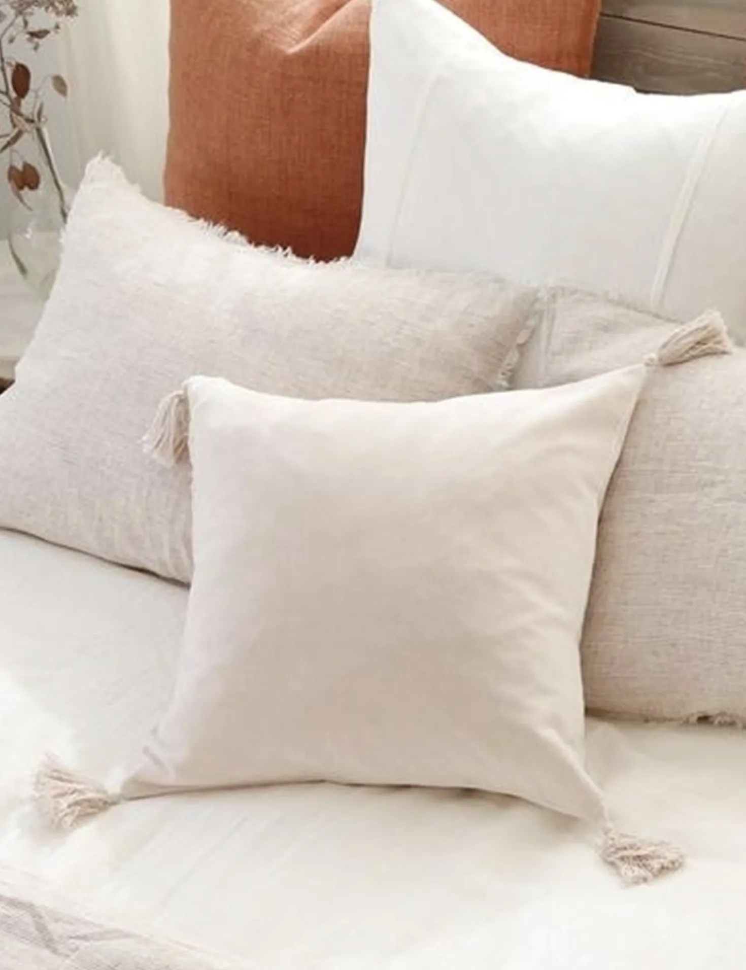 Bianca Velvet Pillow by Pom Pom at Home