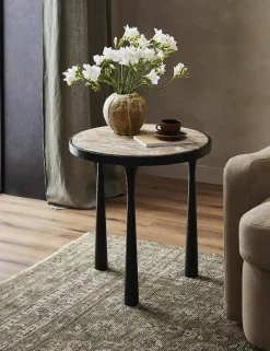 Billings Round Side Table by Amber Lewis x Four Hands
