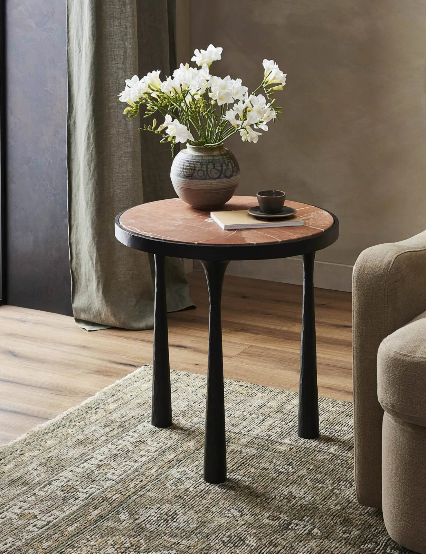 Billings Round Side Table by Amber Lewis x Four Hands