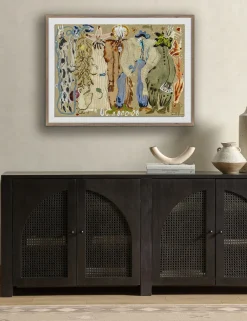 Blue Eyed Snake Woman Wall Art by Caroline Pinney