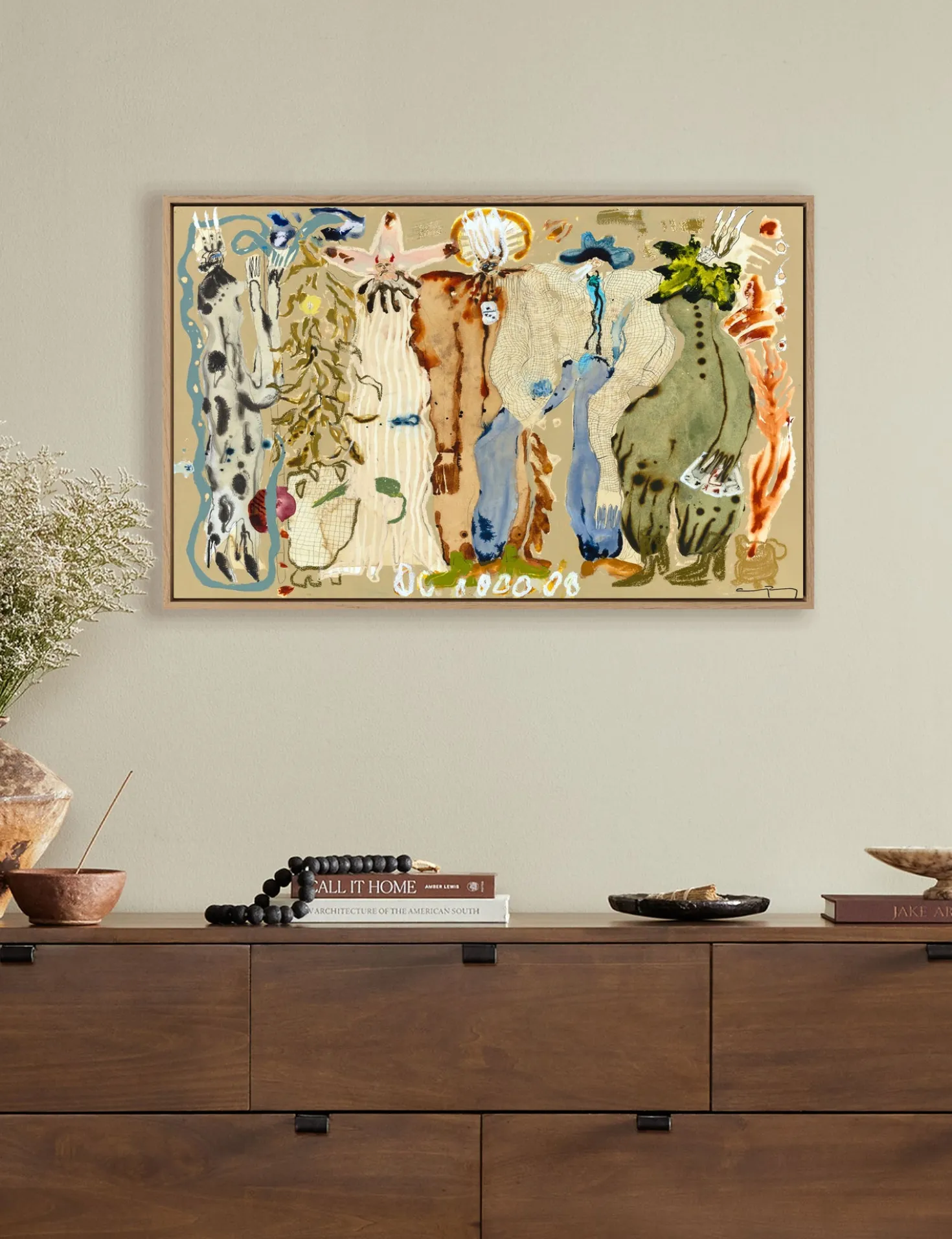 Blue Eyed Snake Woman Wall Art by Caroline Pinney
