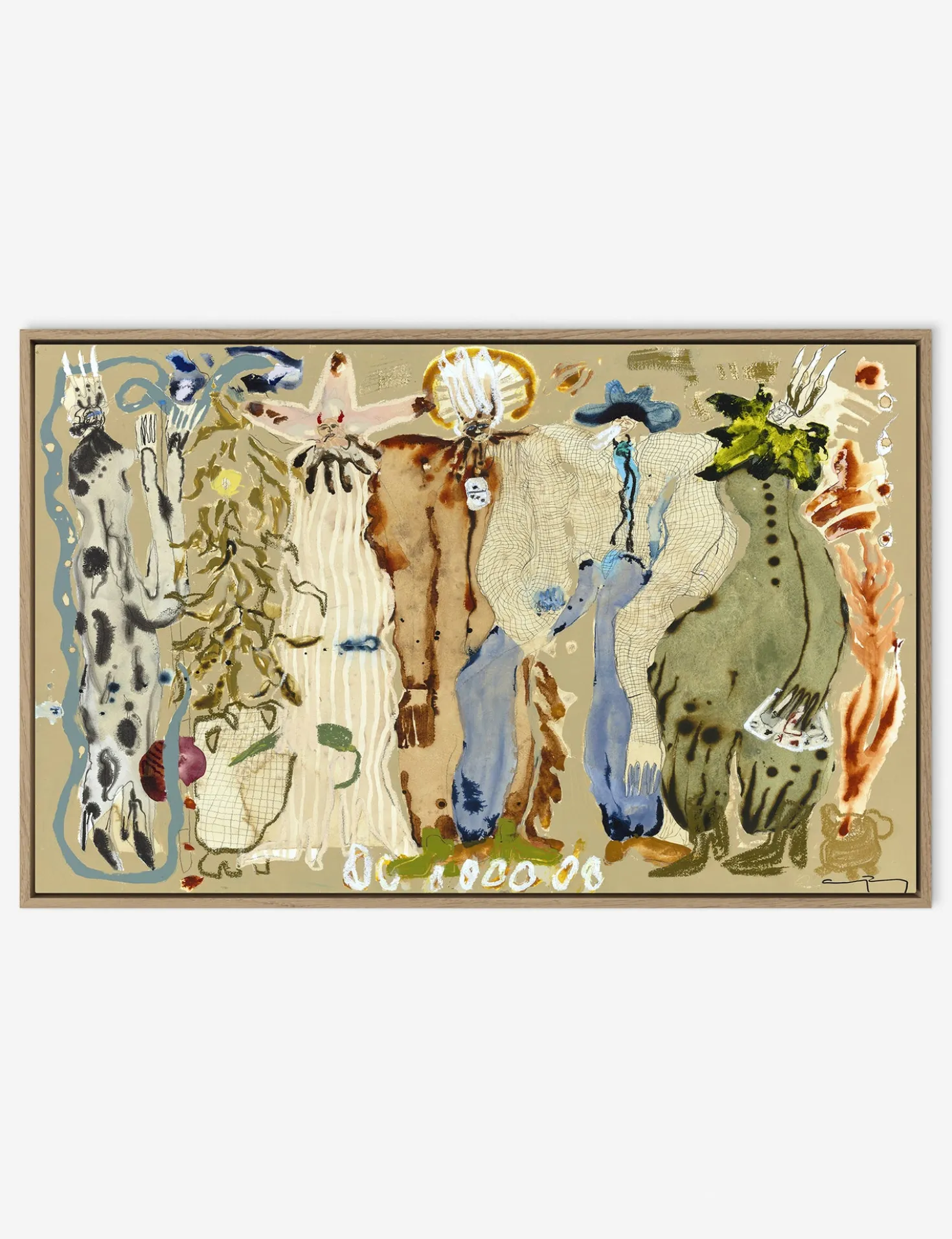 Blue Eyed Snake Woman Wall Art by Caroline Pinney
