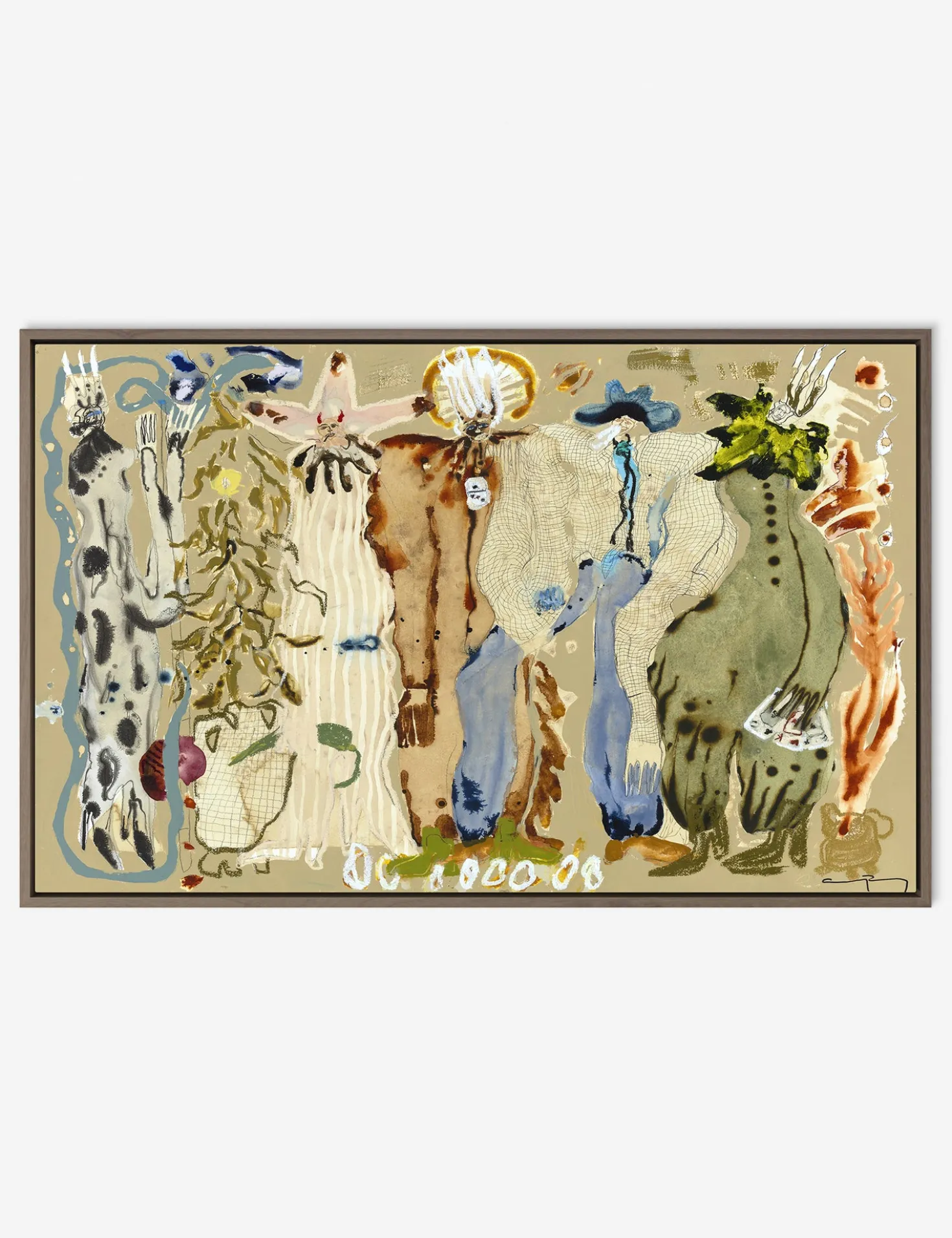 Blue Eyed Snake Woman Wall Art by Caroline Pinney