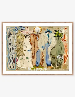 Blue Eyed Snake Woman Wall Art by Caroline Pinney