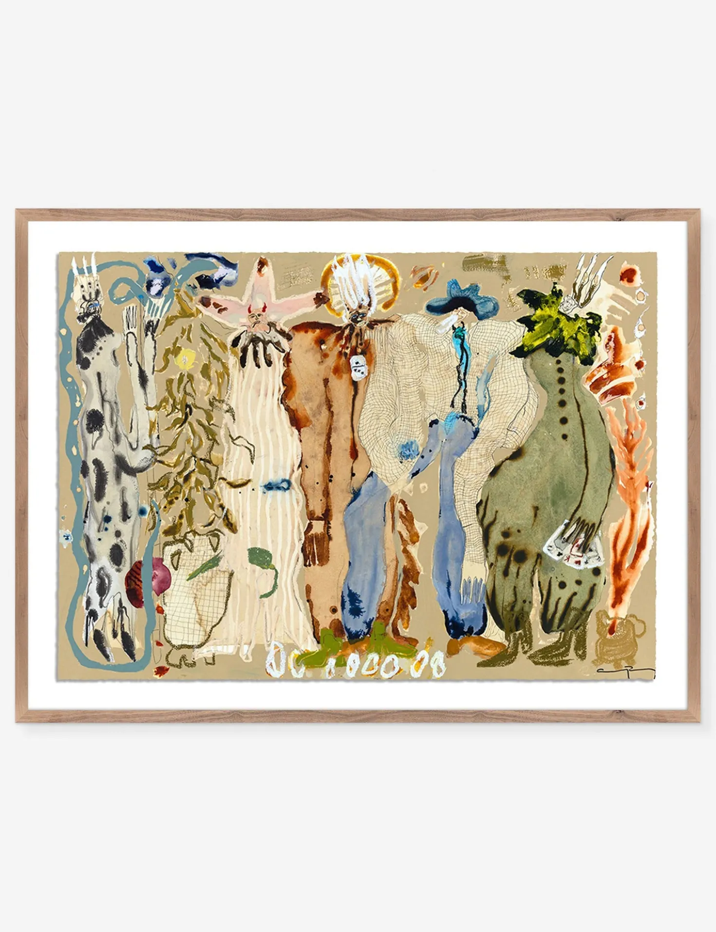 Blue Eyed Snake Woman Wall Art by Caroline Pinney