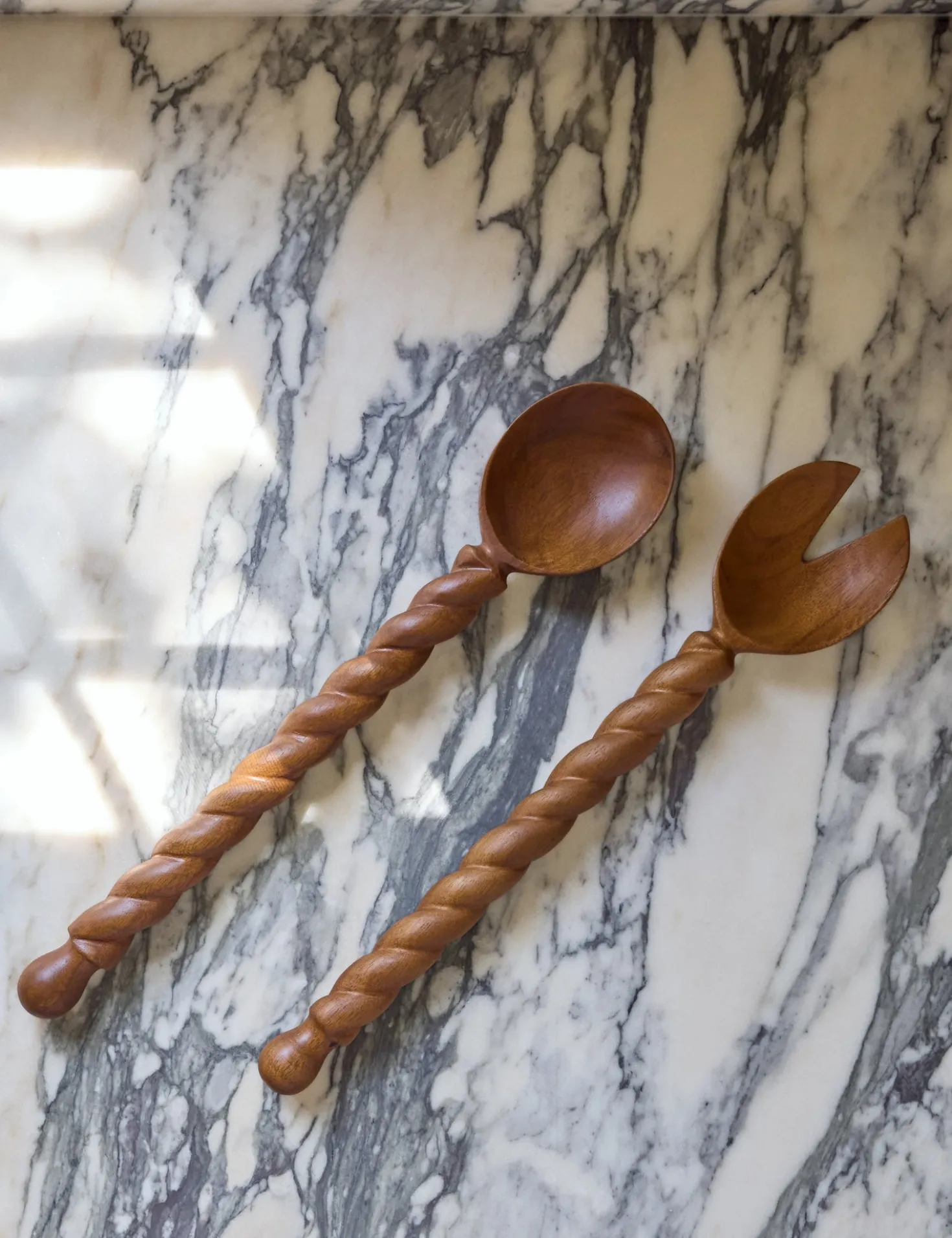 Braided Wood Salad Servers (set of 2) by Sarah Sherman Samuel