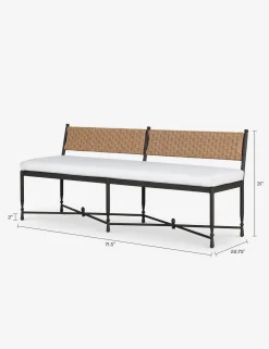 Breton Outdoor Bench by Amber Lewis x Four Hands