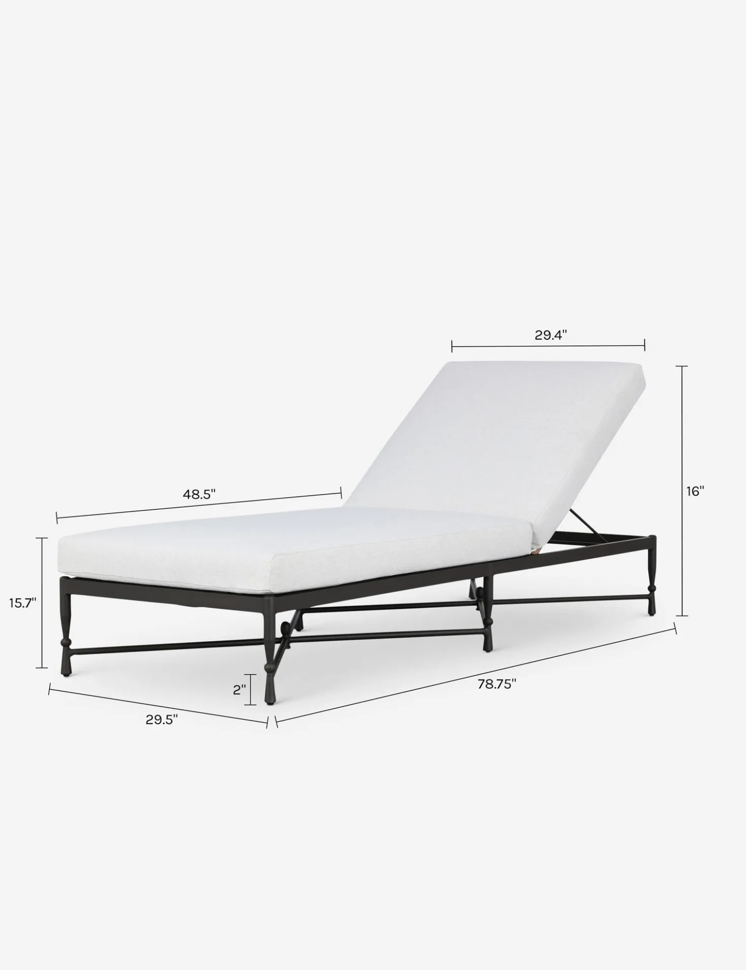 Breton Outdoor Chaise by Amber Lewis x Four Hands