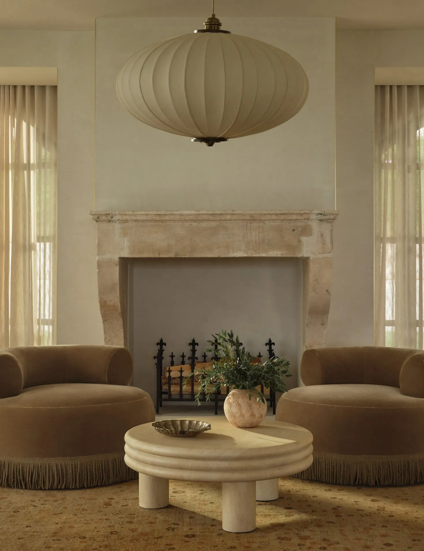 Brittny Round Coffee Table by Button Atelier x Co.House Designs