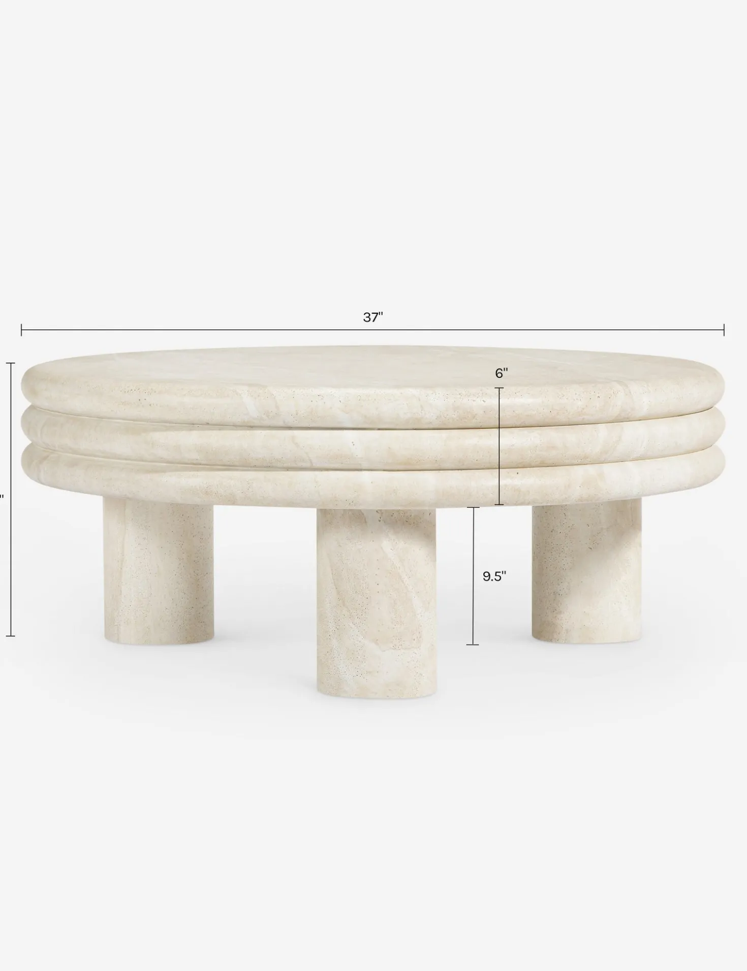 Brittny Round Coffee Table by Button Atelier x Co.House Designs