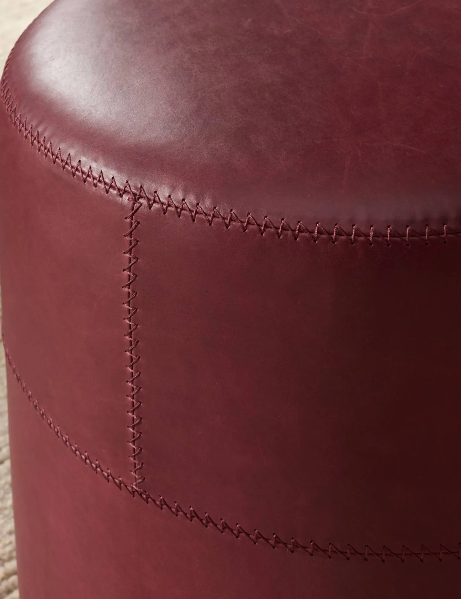 Camino Round Ottoman by Amber Lewis x Four Hands