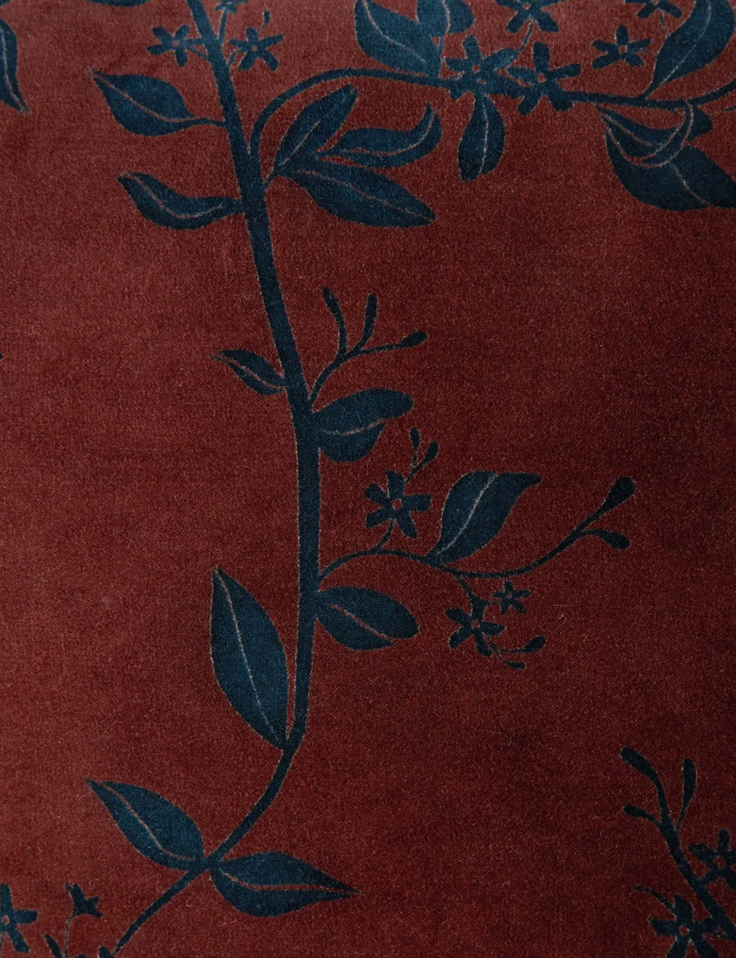 Carmine Velvet Bolster Pillow