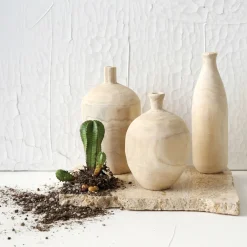 Charlynn Wood Vases (Set of 3)