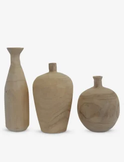 Charlynn Wood Vases (Set of 3)