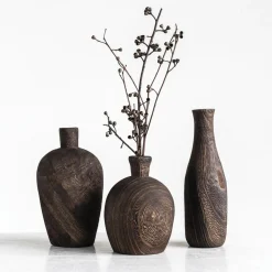 Charlynn Wood Vases (Set of 3)
