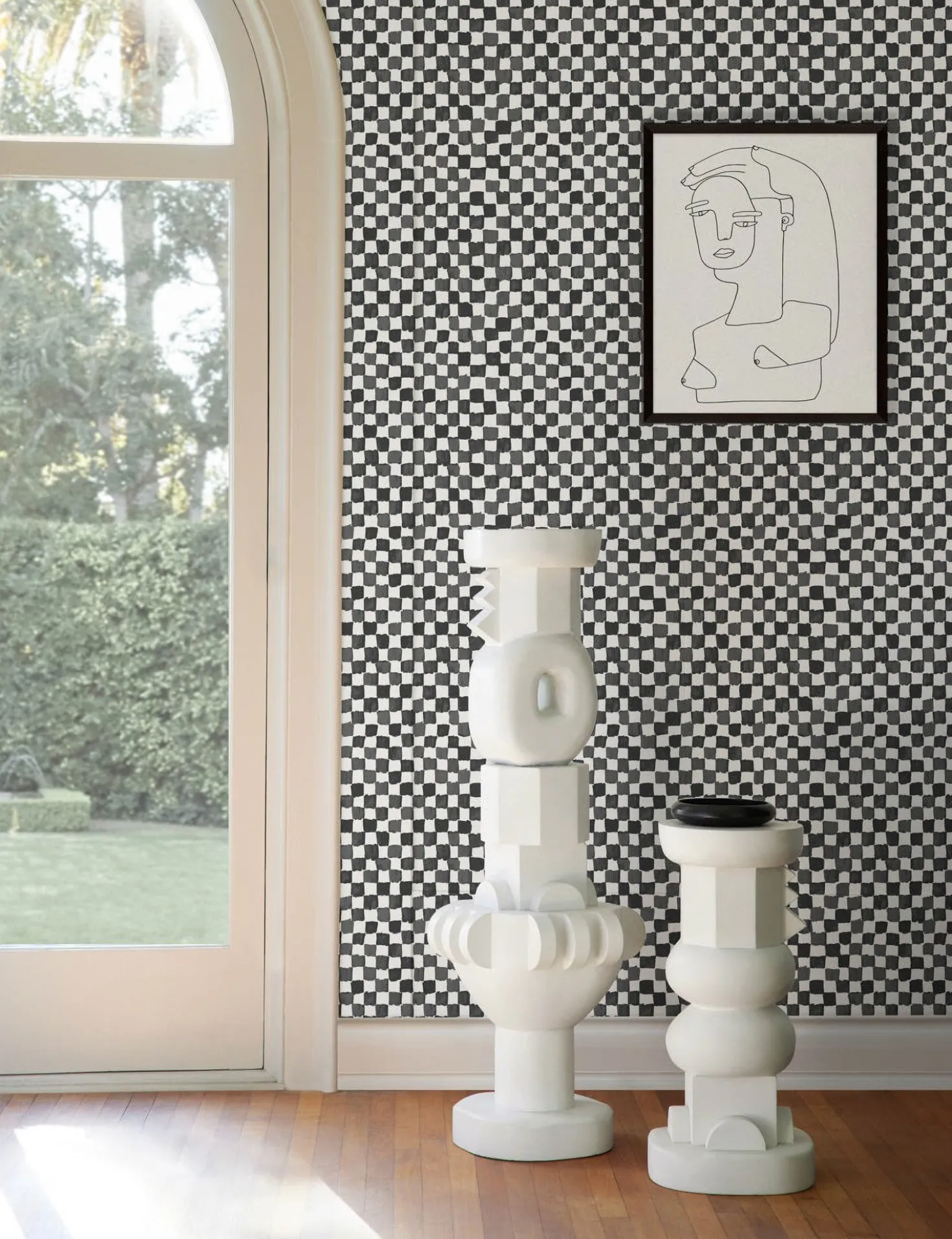 Checkerboard Wallpaper by Sarah Sherman Samuel