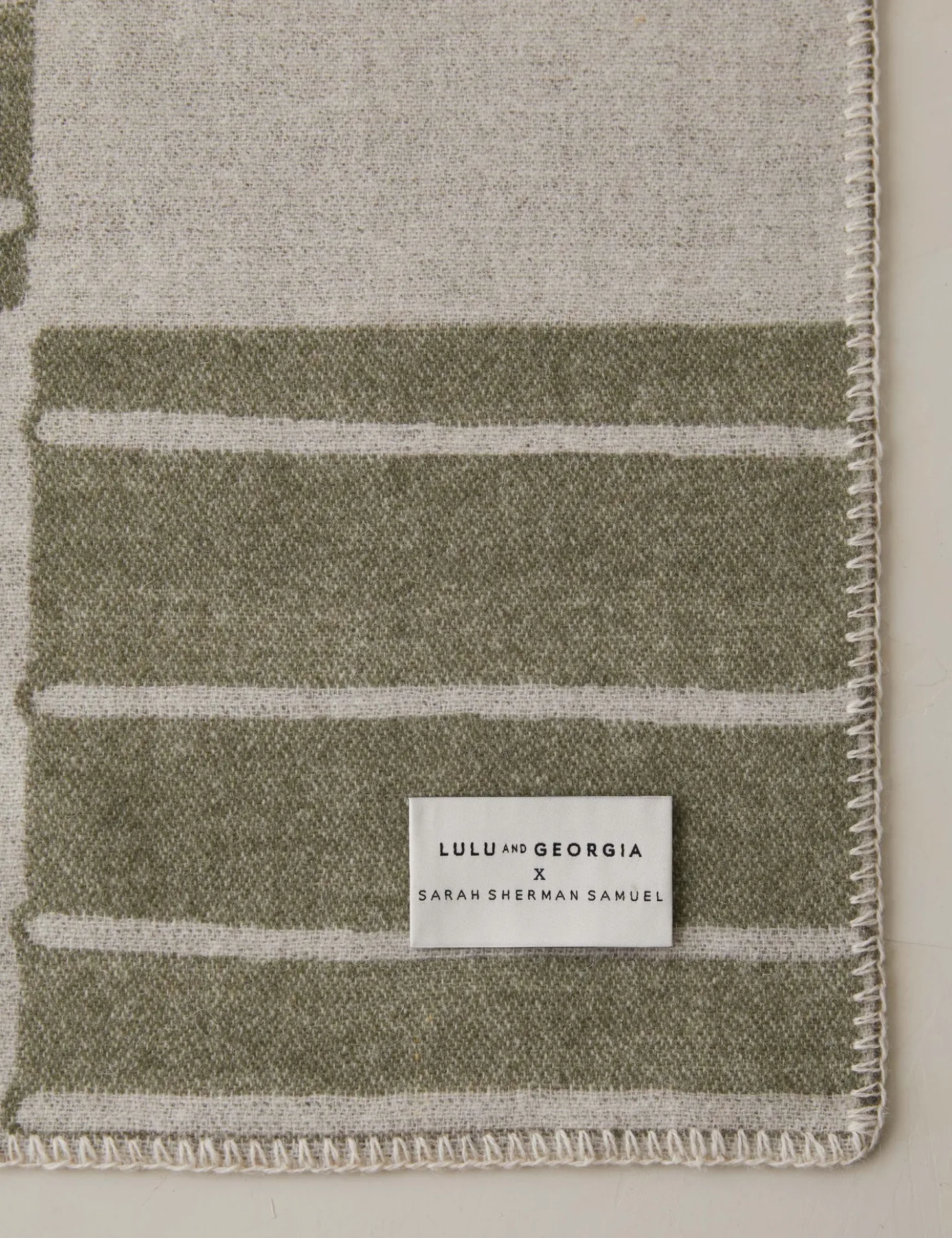 Checkered Reversible Wool Throw by Sarah Sherman Samuel