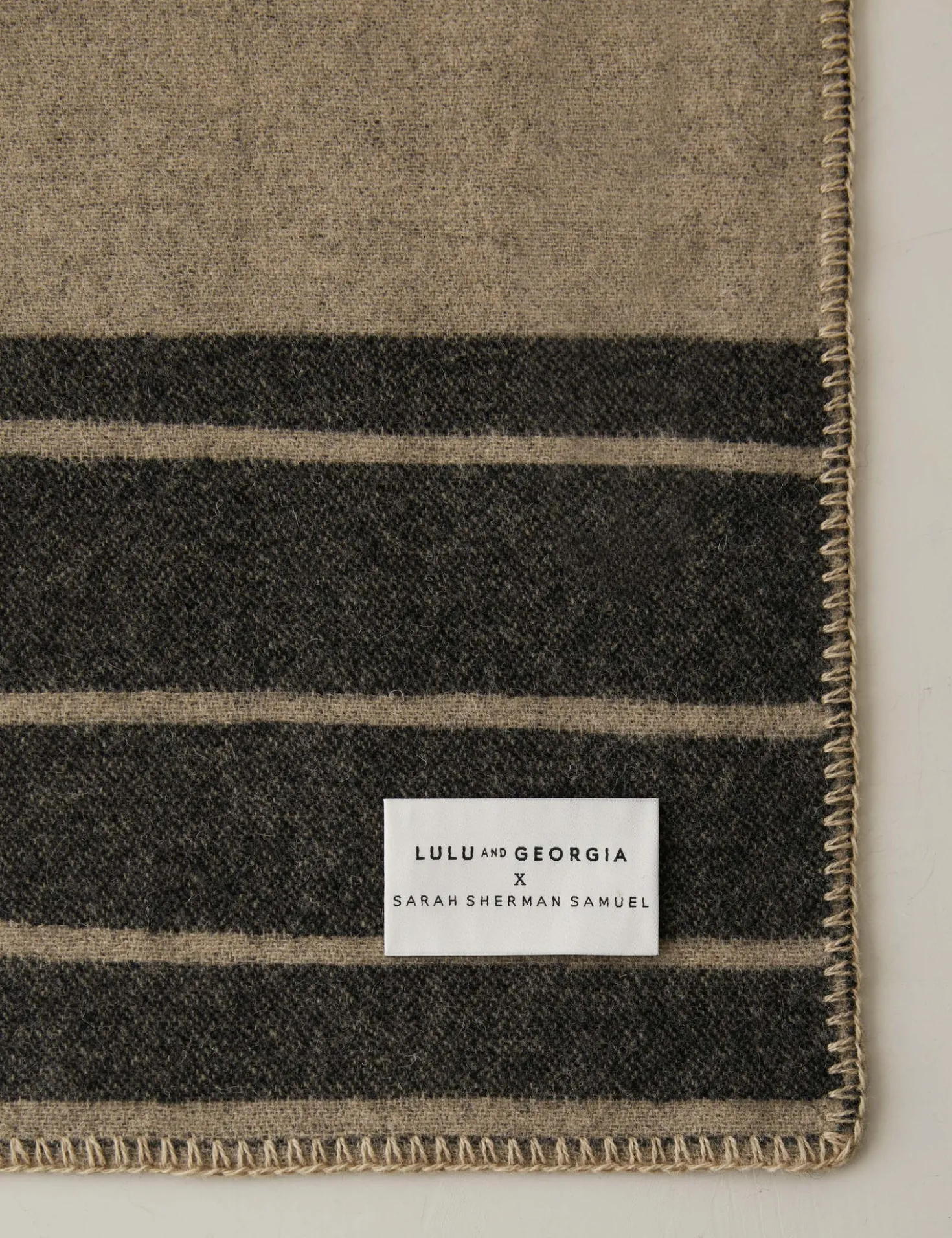 Checkered Reversible Wool Throw by Sarah Sherman Samuel