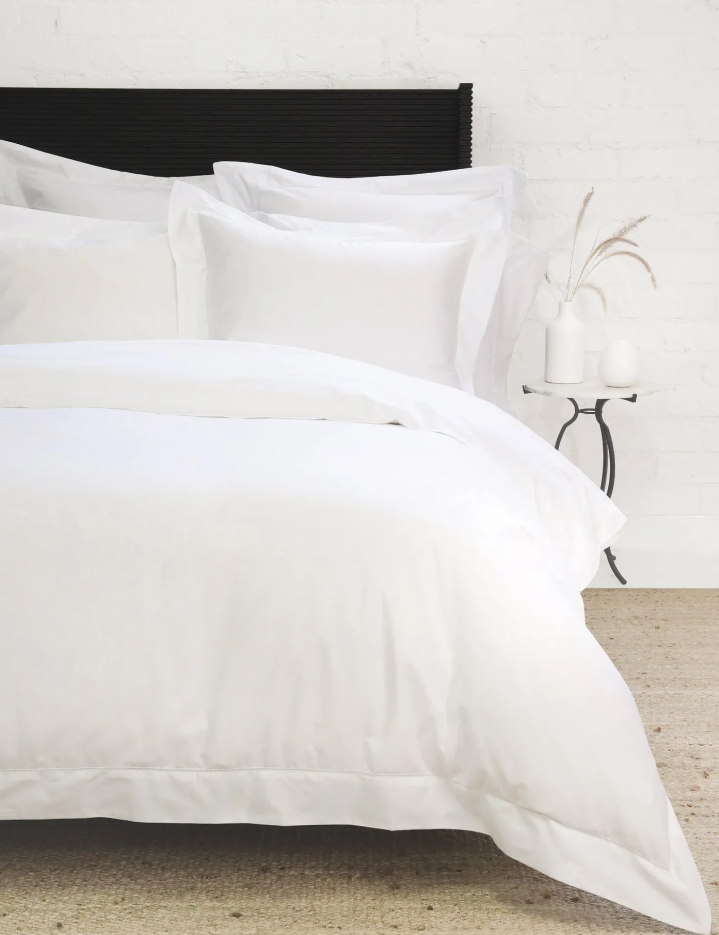 Classico Hemstitch Cotton Sateen Duvet Set by Pom Pom at Home