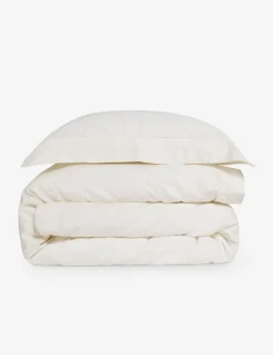 Classico Hemstitch Cotton Sateen Duvet Set by Pom Pom at Home