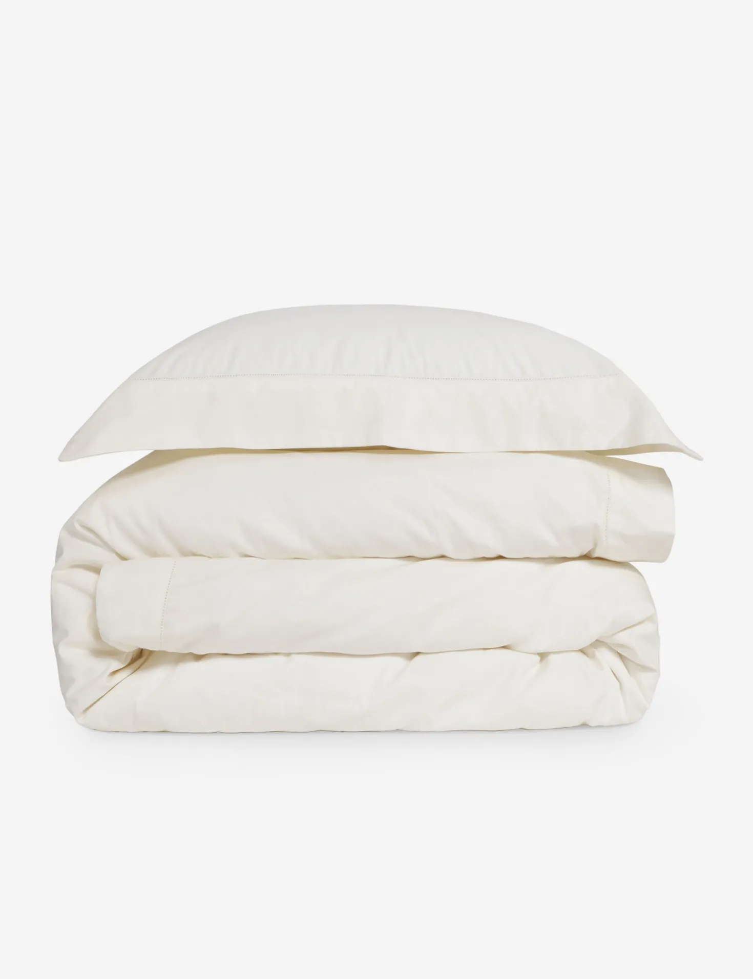 Classico Hemstitch Cotton Sateen Duvet Set by Pom Pom at Home