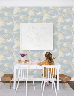 Clouds on Canvas Premium Peel + Stick Wallpaper