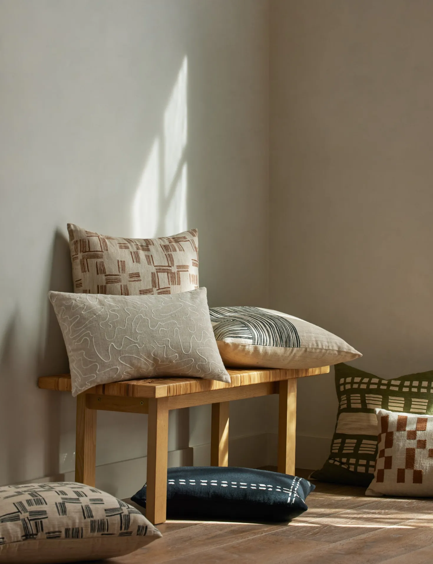 Crossmarks Silk Pillow by Élan Byrd
