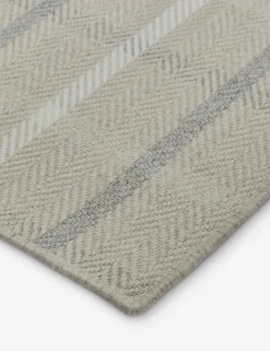 Custom Amsing Flatweave Wool Rug, Pearl
