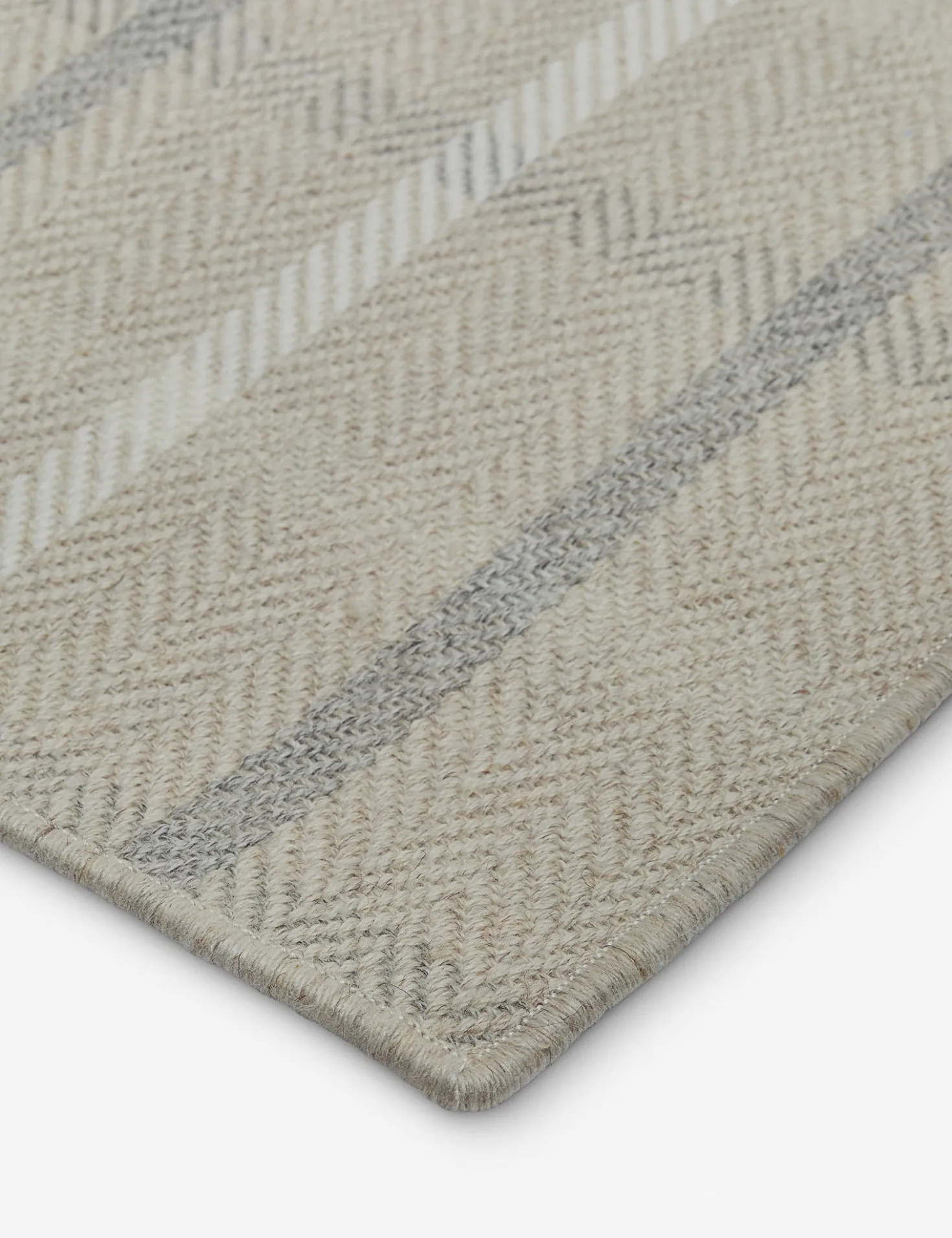 Custom Amsing Flatweave Wool Rug, Pearl