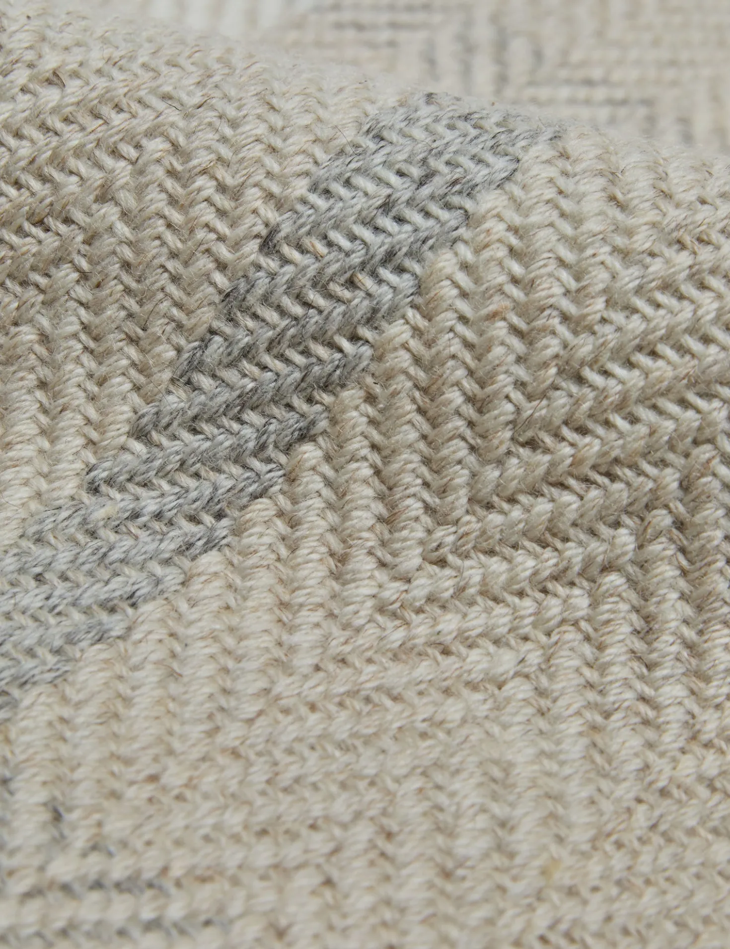 Custom Amsing Flatweave Wool Rug, Pearl