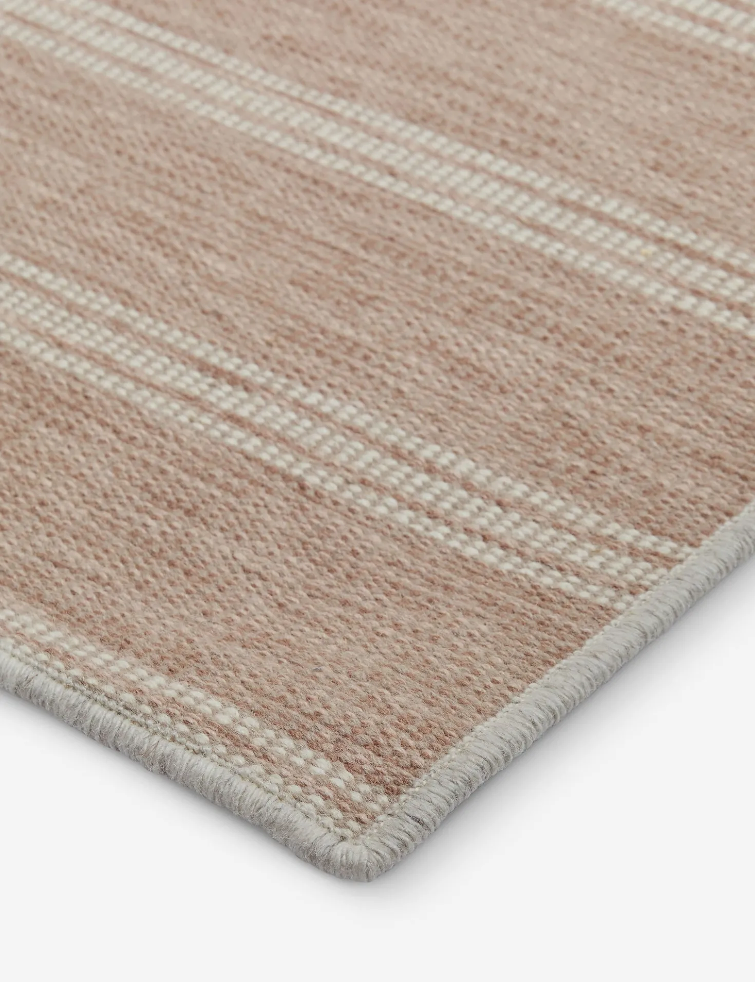 Custom Cheyenne Flatweave Wool Rug, Rose